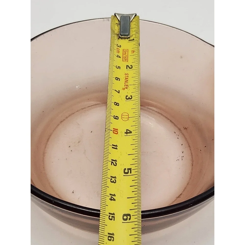 Corning Vision Ware Amber Pyrex Glass 0.5L Sauce Pan/Pot USA With Lid Used